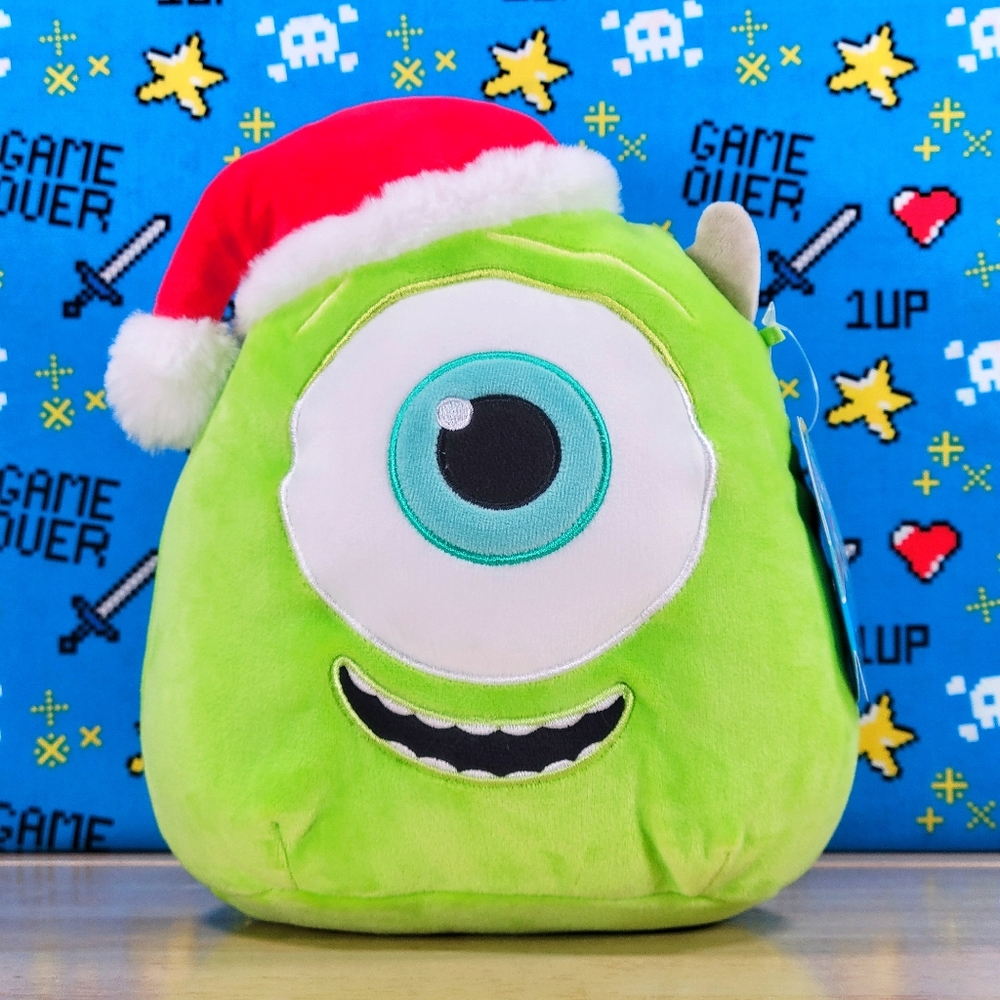 Squishmallow Mike Wazowski Monsters Inc 8" UltraSoft Disney Christmas Plush NWT